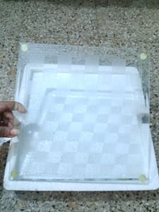 Glass Chess Set- New