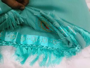 Elegant Teal Saree