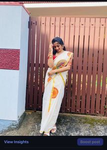 Beautifully handpainted set&mundu ❤️✨