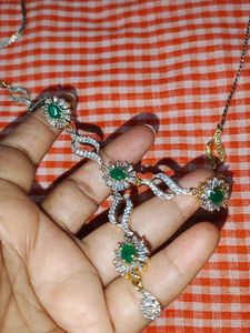 New Faux Necklace, Earrings, Bangles And Ring Se