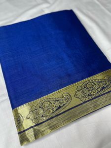 Navy Blue Georgette Zari Saree