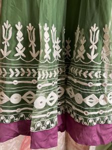 Green Embraced Anarkali