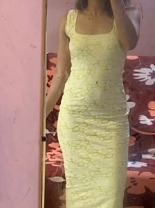 ZARA STRETCH SQUARE NECK DRESS