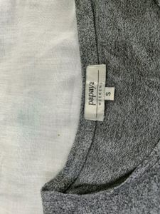 OVER SIZED GREY TOP