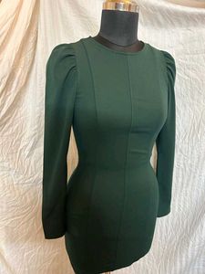 H&M Green Bodycon Mini Dress