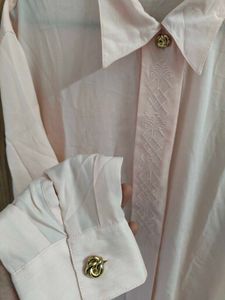 Vintage Peach Button-Up Shirt