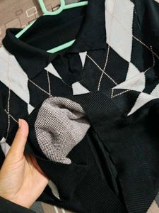 ◼️Argyle Pattern Long Sleeve Top ▪️◾