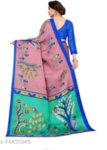 Bollywood bridal heavy printed saree with blouse