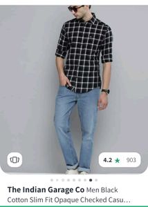 (The Indian Garage Co)Black Casual Shirt (Men's)