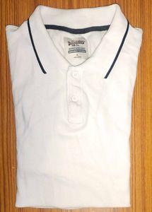 Roadster White Casual Polo T Shirt