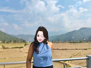 Striped Blue Halter Top💙