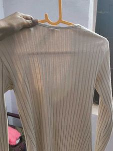 H&amp;M Ribbed Long Sleeve Top