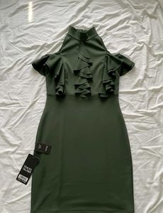 With tag Olive Ruffle Dress