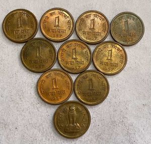 *1 Naya Paisa UNC 10 Coins, Price for all 250 rs..