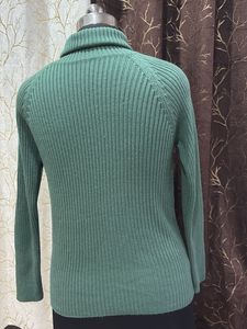 Sage Green Ribbed Turtleneck
