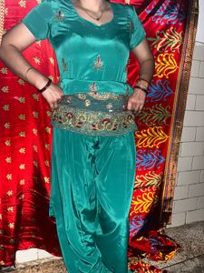 Teal Embroidered Salwar Kameez