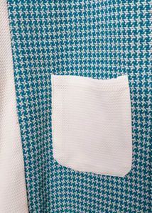Houndstooth Color Block Top
