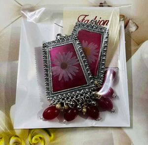 Floral Drop Earrings 2 Pairs Combo