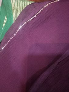 Dark Purple Saree With