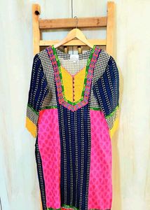 Multicolour Cotton Kurti Bust Size-34