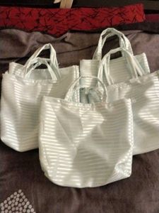 Miniature Satin Tote Bags (Set of 5)
