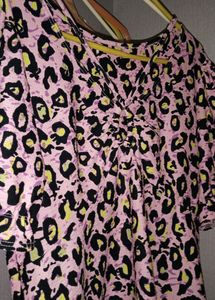Pink Animal Print Top