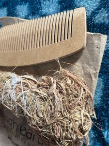 (loofah &amp; bamboo Comb) Set