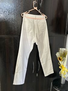 Beige Straight Jeans