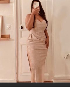 Urbanic Shimmer Slit Bodycon Dress