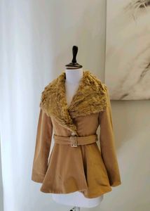 Luxury Suede Coat With Belt