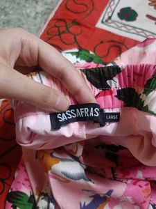 Floral knee length midi skirt
