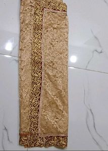 Golden Net Saree