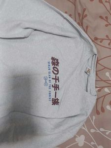 grey anime oversized sweatshirt