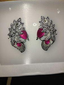 Rhodium Plated Artificial Stone Studs