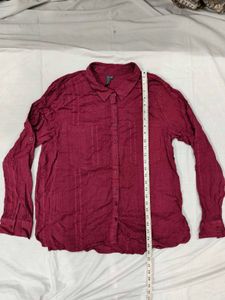 Magenta Button-Down Shirt