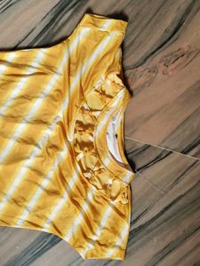Striped Yellow Tie-Dye Top