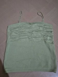 Sage Green Ruched Tank Top