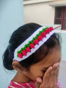 Handmade Crochet Tulip Hairband.