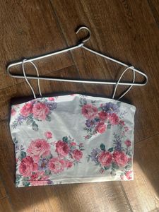 Shein Floral Print Bustier M Size
