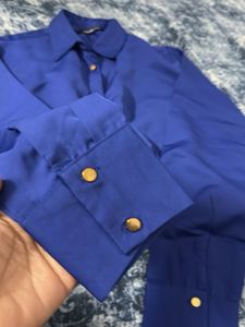 Blue Crop Top new