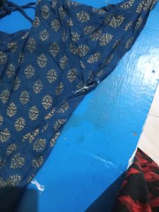 Long Gown Type Golden Embroidery Kurti