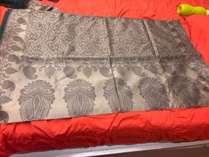 Dual Coloured Self Design Saree