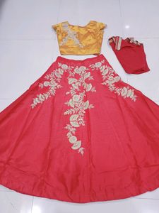 Red and yellow ghagra
