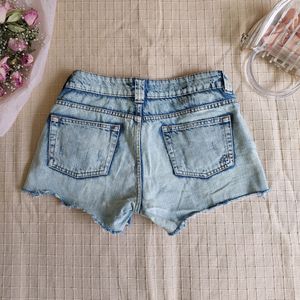 Acid Washed Denim Shorts