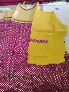 Ethnic frock with patiala and dupatta