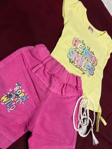 Cute Girls T-shirt &amp; Shorts Set