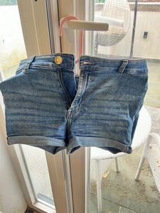 Denim Roll Cuff Shorts