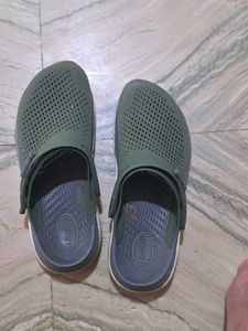 Olive Green Crocs LiteRide Clogs