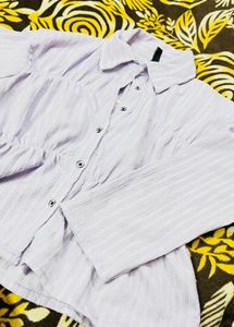 Lavender Cinched Waist Shirt