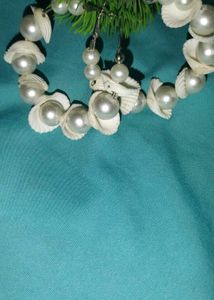 Shell & Pearl Hoop Earrings